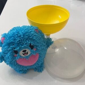 PIKMI POPS Jumbo 8" Surprise‎ Love Curly Blue Bear Plush Toy In Pop case